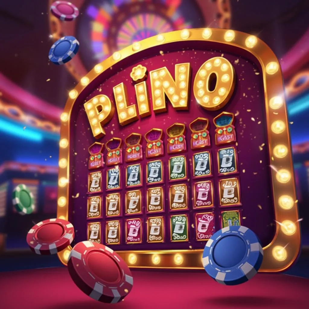 Dynamic Plinko game board with falling chips