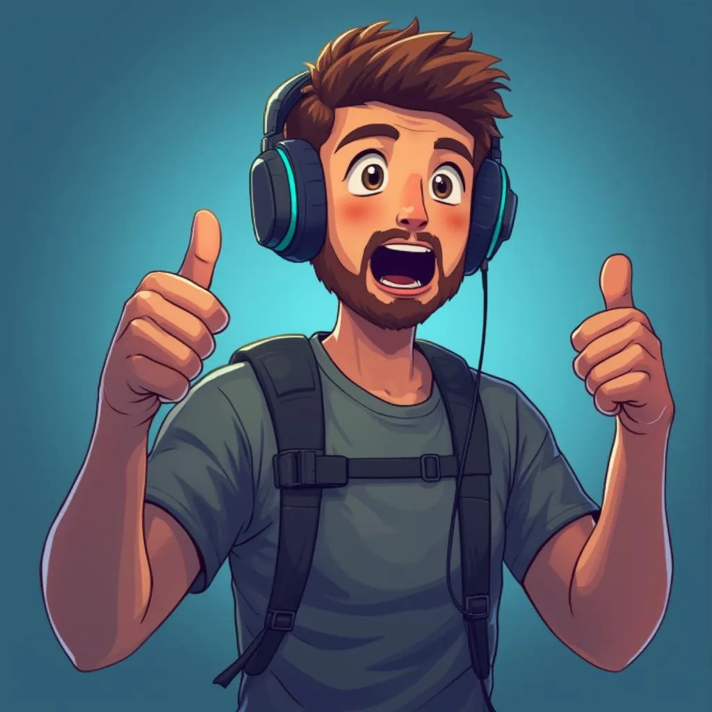 Excited player avatar