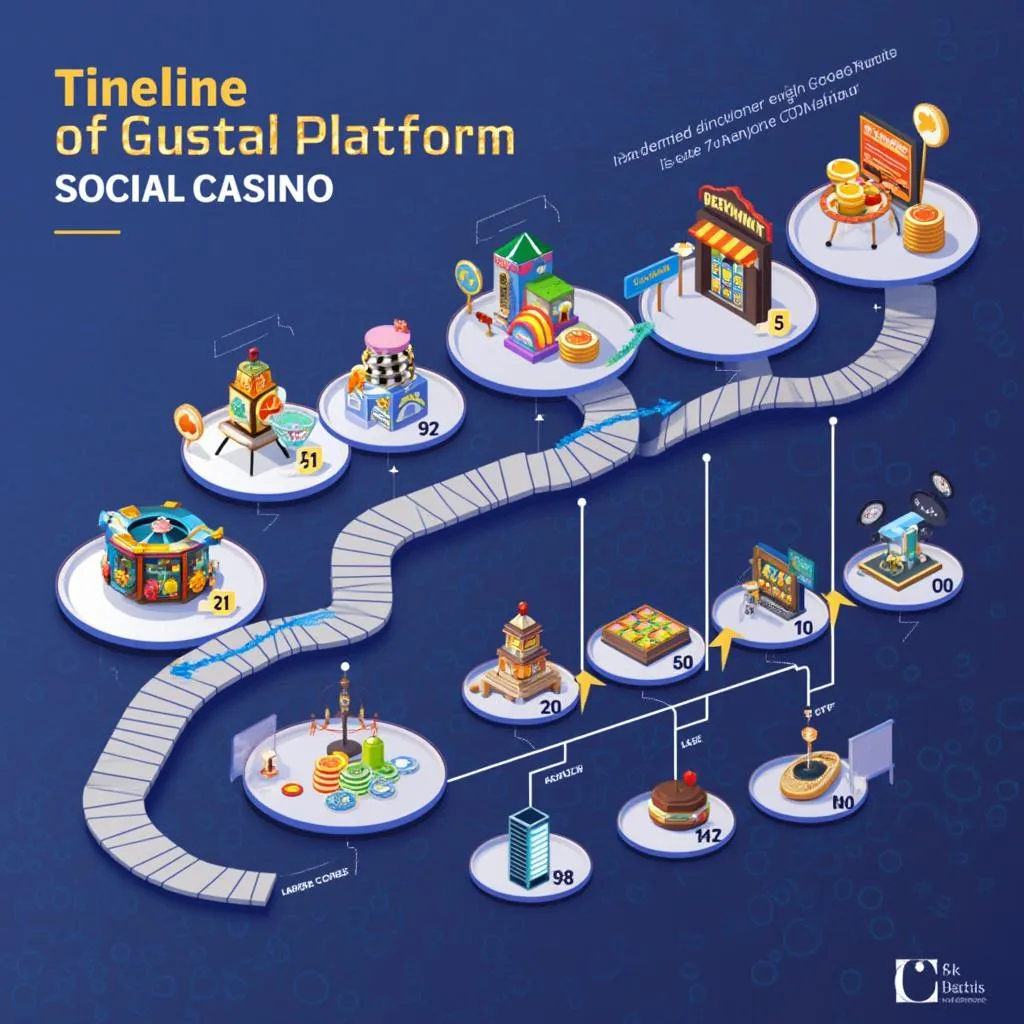 Timeline graphic showing company milestones